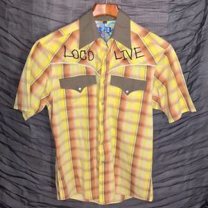 VGT Dragon Fly "Ramones" Short Sleeve Button Down Shirt Never Worn